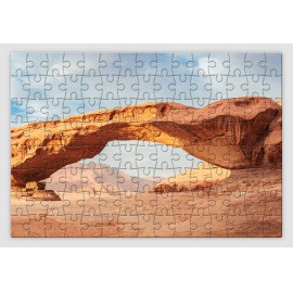 Hídra hasonlító sivatagi sziklát ábrázoló tájképes kirakó