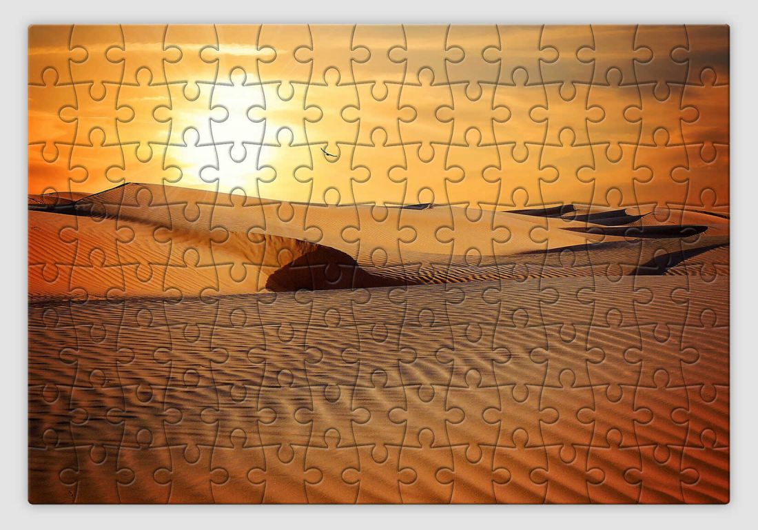Dűnékkel teli sivatagot ábrázoló tájképes kirakó